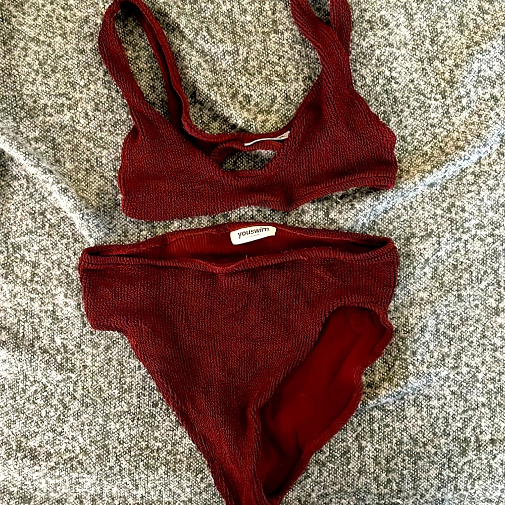 You Swim Maroon Eva Swim Suit Bikini